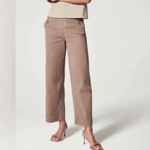 Spanx stretch twill crop wide leg pants - M - EUC